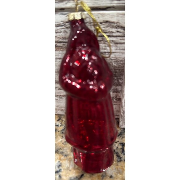 Vintage Ruby Red Mercury Glass Santa 5” Beautiful Santa Claus Figure - Picture 3 of 8